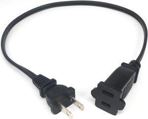 AC power supply 2-Prong male/female extension Cord cable US plug,NEMA 1-15P To 1-15R AC Power Cord 10A (1M)