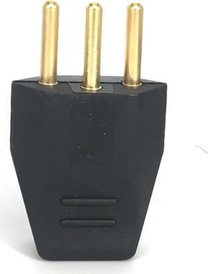 Pure Copper Power Cord Plug 250V 10A Brazil Standard Electrician Assembly Power Plug Detachable Wiring Plug Switzerland CE Rohs ColorBlack20A