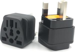 UK Travel Plug Adapter Type G Multitype Conversion Outlet Socket To Britain Singapore Malaysia Power Converter With Fuse 13A ColorBlackUK Plug