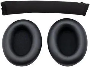 Replacement Headphone Earpads for  WH-1000XM3 Earphone Earmuff Soft PU Leather Headset Ear Cushion(One Set Black (PU))