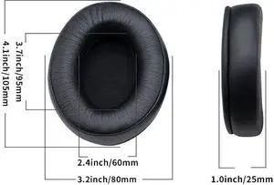 Replacement Foam Ear Pads Cushions for G01 Headphones High Quality Black PU Mesh Cloth Earpads(PU)
