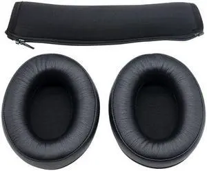 Replacement Foam Ear Pads Cushions for G01 Headphones High Quality Black PU Mesh Cloth Earpads(One Set (PU))