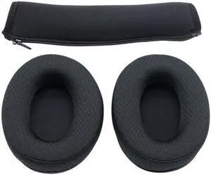 Replacement Foam Ear Pads Cushions for G01 Headphones High Quality Black PU Mesh Cloth Earpads(One Set (Mesh))