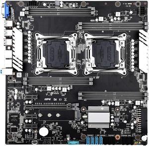 X99 Dual CPU Motherboard M.2 NVMe LGA 2011V3 V4 8 *DDR4 DIMM Up to 256GB Dual Gigabit Ethernet VGA USB3.0 10* SATA3.0