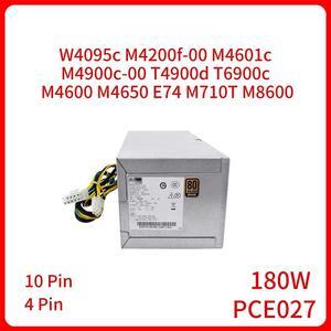 180W PCE027 Server Power Supply Adapter for W4095c M4200f-00 M4601c M4900c-00 T4900d T6900c 10PIN 4PIN