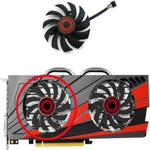 75mm For A-SUSGTX950 960 1060 660 750Ti 760 770 RX560 Graphics Card Cooling Fan 4Pin 5Pin(5Pin Left fan)