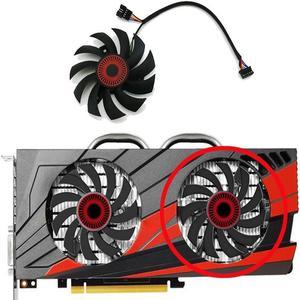 75mm For A-SUSGTX950 960 1060 660 750Ti 760 770 RX560 Graphics Card Cooling Fan 4Pin 5Pin(5Pin Right fan)