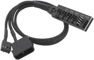 1 To 5 Ports 4 Pin PWM Fan Hub Splitter, PWM Regulator 12V CPU Cooler / Case / Chasis Cooling Fan Power Cable Adapter