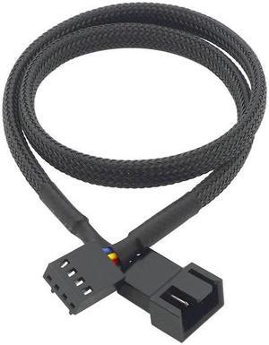 PWM Fan Splitter 4pin Adapter Cable 1 to 1 Computer CPU Cooler Fan Splitter PC Chassis Fan Extension Power Cable(Small 4Pin 1 to 1)(27cm)