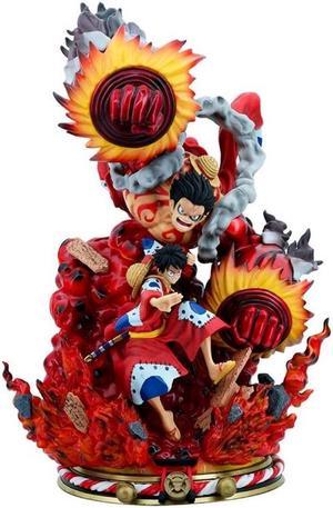 44cm Anime One Piece Figura Ros Luffy PVC Statue Action Figure Monkey D Luffy Classic Smiley Model Toy For Kids Christmas Gift44cm Luffy w box