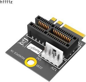 2230 M.2 Key A+E to PCIE X1 Adapter Card PCI Express PCI-E 1X Slot to M2 NGFF Key A/A+E/E Converter Riser Card 4Pin Power Supply