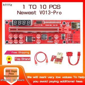 1PCS PCIE Riser 013 Pro Riser For Video Card GPU Riser PCI Express x16 USB3.0 6Pin Cable W/Temperature Display Bitcoin Mining