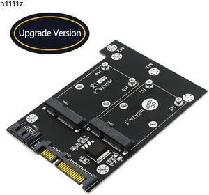 Upgrade Version MSATA to SATA Adapter Dual mSATA SSD to Dual SATA 3 6Gbps Converter Board Riser Card for Windows Linux Mac 10 OS