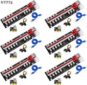 PCIE Riser for Video Card VER103A-3 Riser PCI Express X16 High Power 12 Capacitor SATA to 6Pin Cable USB3.0 Cable for BTC Mining