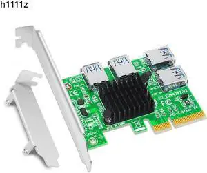 PCI Express Riser Card 1 to 4 16X PCIe Riser PCI-E 1X to 4 USB 3.0 Adapter Port Multiplier Card for BTC Bitcoin Miner Mining