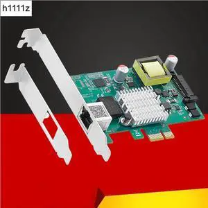 2.5Gb Network Card 2.5Gbe POE Gigabit Ethernet NIC PCI E PCI-E PCI Express X1 to RJ45 Frame Grabber Intel I225LM Chip for PC