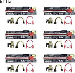 6PCS VER011MINI Riser 011Mini PCIE Riser PCI Express X16 Extender USB3.0 Cable X1 Card Riser For Video Card Bitcoin Miner Mining