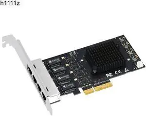 PCI Express Network Card Adapter 4 Port 2500Mbps Gigabit 10/100/1000Mbps RTL8125B RJ45 Wired Computer PCIE PCI-E 2.5G LAN Dongle