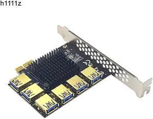 PCIE Riser Gold PCIE PCI-E Riser Card 1 to 4 USB 3.0 Multiplier Hub X16 PCI Express 1X 16X Adapter For Bitcoin ETH Mining Miner