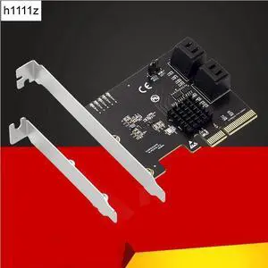 Raid Card PCI Express X4 to 4Port SATA 3.0 6Gbps Controller Expansion Card Support SATA3.0 HDD SSD RAID 0/1/10 Marvell 9236 Chip