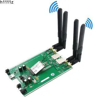 M.2 NGFF 3G/4G/5G Module B Key to USB3.0 Network Adapter Riser Board Dual SIM Card Slot DC / TYPE-C Auxiliary Power w/ 4 Antenna