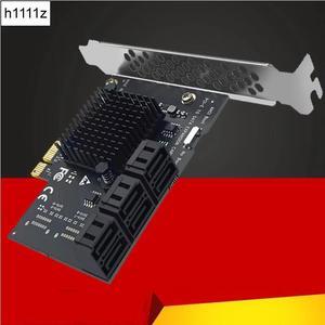 Chi a Mining Riser 6 Port SATA PCIE PCI-E Adapter PCIE to SATA Controller PCI Express X1 SATA 3.0 6Gbps Add on Cards for Windows