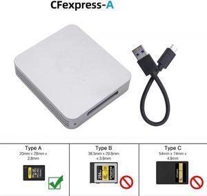 CFexpress Card Reader USB3.1 Gen 2 Type C 10Gbps CFE-B / CFE-A Card Memory Card Storage Adapter for PC Laptop Computer Phone(06-CFA A-C Cable)