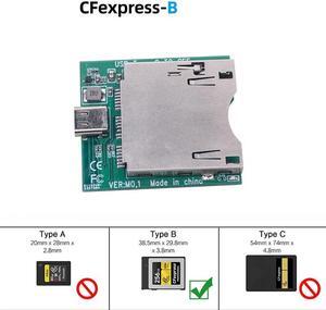 CFexpress Card Reader USB3.1 Gen 2 Type C 10Gbps CFE-B / CFE-A Card Memory Card Storage Adapter for PC Laptop Computer Phone(01-CFB Board)