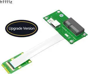 Mini PCI-E to PCI Express X4 Slot + USB 2.0 Riser Board with FPC Extension Cable 4Pin Power Magnetic Pad Horizontal Installation