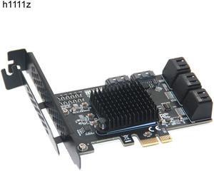 Chi a Mining Riser PCIE SATA Card 8 Port 6Gb SATA3.0 Adapter PCI Express X1 SATA Expansion Card PCI-E to SATA Controller ASM1064