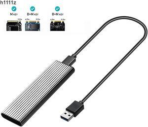 Dual Protocol M2 NVMe/NGFF SATA SSD Case 10Gbps HDD Box M.2 NVME SSD to USB 3.1 Enclosure Type-A to Type-C Cable for M.2 SSD