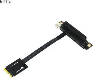PCIE Riser 270 degree M.2 NGFF Dual Key A-E To PCI-E 8X Adapter Cable Converter 4P FDD Power Connector for PCI-E Tester Extender