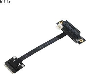 PCI-E Riser 270 Degree Mini PCIe To PCI-E 4X Adapter Converter Cable Riser w/ 4pin FDD Power Connector for PCI-E Tester Extender