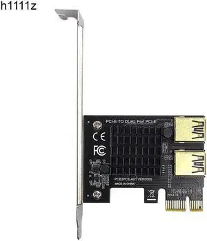 PCIE PCI-E PCI Express Riser Card 1x to 16x 1 to 2 USB 3.0 Slot Multiplier Hub Adapter Riser For Bitcoin Mining Miner BTC Device