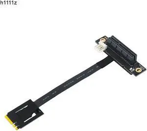 PCIE Riser Cable 270 Degree M2 NGFF Key A-E To PCI-E 4X Adapter Converter 4P FDD Power Connector Riser for PCI-E Tester Extender