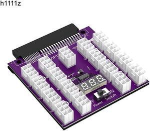 ATX 17x 6Pin Power Supply Breakout Board Adapter Converter 17 x PCIe Port 6Pin Power Connector 12V for Ethereum BTC Miner Mining