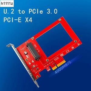 U.2 to PCIE X4 Adapter Riser PCI Express Gen3.0 4X 8X 16X Slot Universal Board 4000MB/S PCI-E to U.2 SSD Hard Drive Convert Card