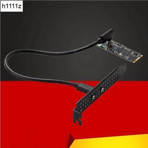 M.2 to Type C Expansion Card M.2 M/B Key to USB3.2 Gen2 10Gbps USB C Riser ASM3142 Chip M2 22x60 Data Transfer Converter Adapter