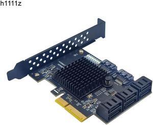 PCIE 8 Port SATA Expansion Card Extension Board PCI E PCI-E PCI Express X4 to SATA3 6G HDD SSD Adapter Controller Hub Multiplier