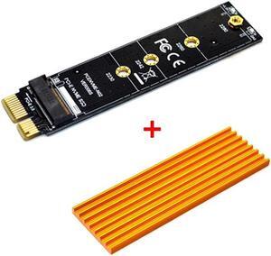 M.2 NVME SSD Adapter NVMe to PCIE 3.0 X1 Full Speed Expansion Card M Key Connector with Heatsink Support 2230 2242 2260 2280 SSD
