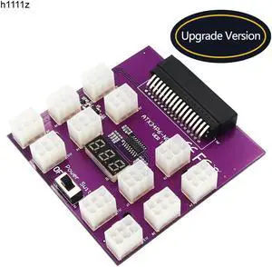 GPU PSU Power Supply Breakout Board With 12PCS ATX 6Pin Power Connector for Server Emerson 7001484 for Riser Mining Power Supply