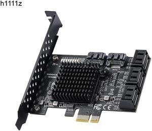 PCIe to 8 Port SATA Expansion Card SATA3 3 6Gb HDD SSD Adapter PCI E Express X1 Controller Extension Multiplier Riser for Mining