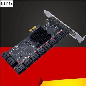 Chi a Mining 20 Ports SATA 6Gb to PCI Express Controller Expansion Card PCIe to SATA III Converter PCIE Riser Adapter for PC