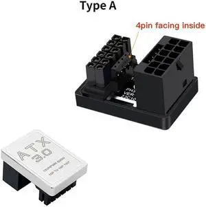 PCIe5.0 Graphics Card ATX3.0 Power Adapter 12VHPWR 12+4 16Pin 600W Power Supply Adapter Male To Female 180 Degree Turn Connector(Sliver TYPE A)