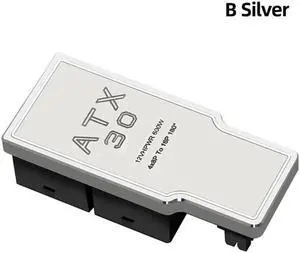 ATX3.0 Power Adapter Connector 4X 8Pin Female to Male 12VHPWR 12+4P 600W 180° Angled for RTX4090/RTX4080 16GB/12GB Graphics Card(B Silver)
