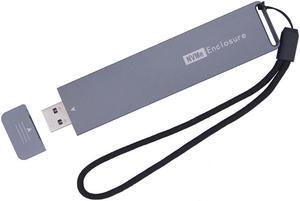 M2 SSD Case NVME Enclosure M.2 to USB TYPE-A 3.1 SSD Adapter for NVME PCIE M Key NGFF SATA B Key SSD Disk Drive Box M.2 SSD Case(M-key NVMe - 10Gbps)