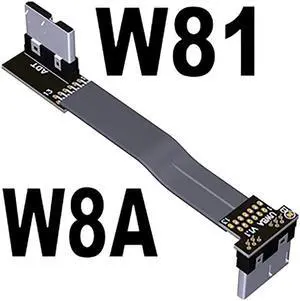 5g/bps USB 3.0 Male to Male Extension Cable Micro-b to Micro B Adapter Cord Support OTG Flat Line for External Hard Drive Case(W8A-W81)(15cm)