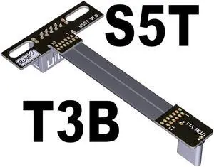 USB 3.1 USB-C Male to USB-A Female Extension Cable 10G/bps Type-C to Type-A 90 Degree Angle for PC Chassis Built-in Adapter Cord(T3B-S5T)(25cm)