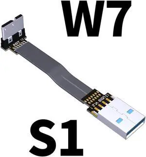 ADT-Link S-W Aerial Shield USB 3.0 Flat Ribbon Cable FFC FPV USB3.0 Micro B Angled Male to Female Foldable Axial Elbow Cable(S1-W7)(15cm) ADT-Link S-W Aerial Shield USB 3.0 Flat Ribbon Cable FFC FPV USB3.0 Micro B Angled Male to Female Foldable Axial Elbow Cable(S1-W7)(15cm)