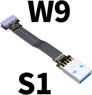 ADT-Link S-W Aerial Shield USB 3.0 Flat Ribbon Cable FFC FPV USB3.0 Micro B Angled Male to Female Foldable Axial Elbow Cable(S1-W9)(15cm) ADT-Link S-W Aerial Shield USB 3.0 Flat Ribbon Cable FFC FPV USB3.0 Micro B Angled Male to Female Foldable Axial Elbow Cable(S1-W9)(15cm)